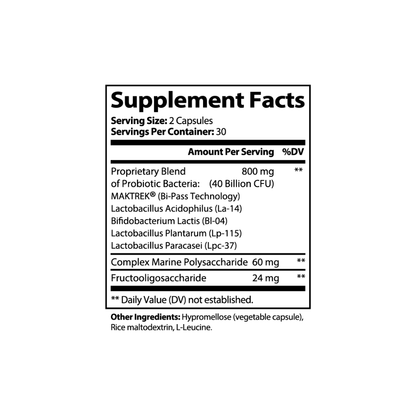 Probiotic 40 Billion with Prebiotics